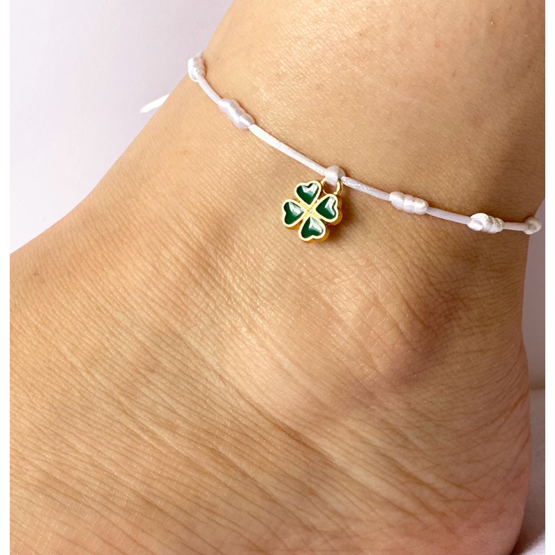 Pulseira e Tornozeleira 7 Nós Kabbalah Cabala Proteção Medalha Trevo 4 Folhas em Oferta na Shopee