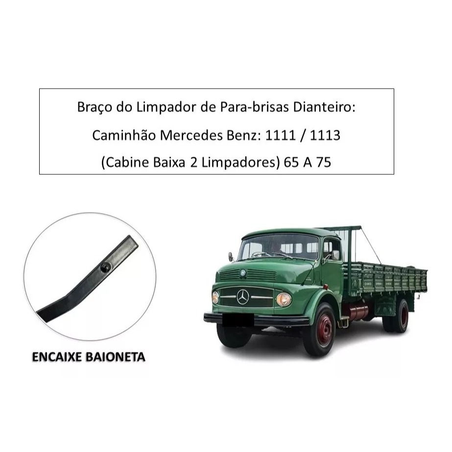 Haste Braço Limp De Para-brisa Mbb: 1111/1113 65/75 - LADO DIREITO