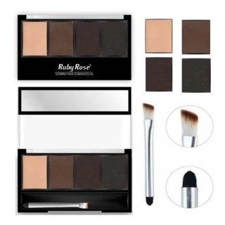 Trio de Sombras para Sobrancelhas Alta Pigmentação Ruby Rose