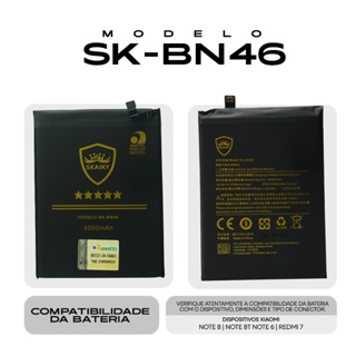 Bateria Oficial Skaiky BN46 Compativel Com XIAOMI REDMI NOTE 8 em Oferta na Shopee