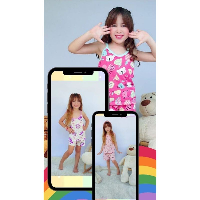 Pijama regata Infantil estampado,  Baby dool infantil Roupa de Frio menino e menina Roupa de dormir