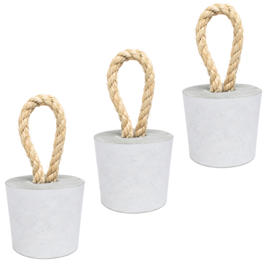 Kit 3 Pesos de Porta Decorativo1,3Kg Concreto com Base Anti Risco