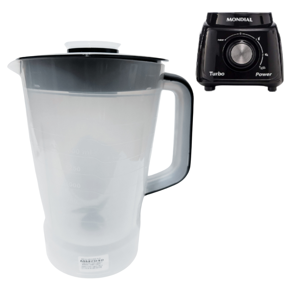 Copo Liquidificador Mondial Turbo Power Sangel L 99 Fb Preto Translucido Resistente em Oferta na Shopee
