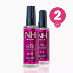 Kit 2 Óleo Multifuncional 60ml Tratamento Capilar Fios mais Longos e Fortes New Hair Belkit