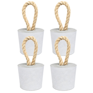 Kit 4 Pesos de Porta Decorativo1,3Kg Concreto com Base Anti Risco em Oferta na Shopee