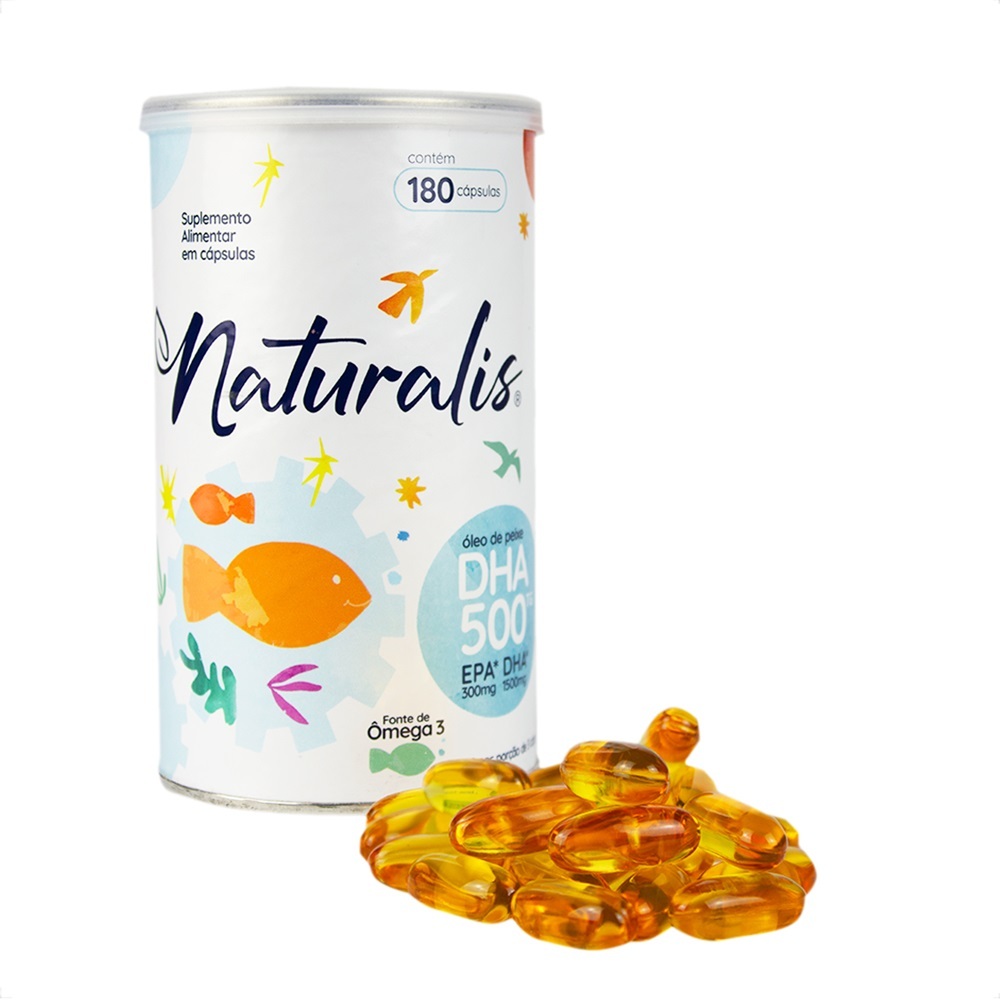 Ômega 3 DHA 500 Naturalis 1500mg DHA 180 Cápsulas