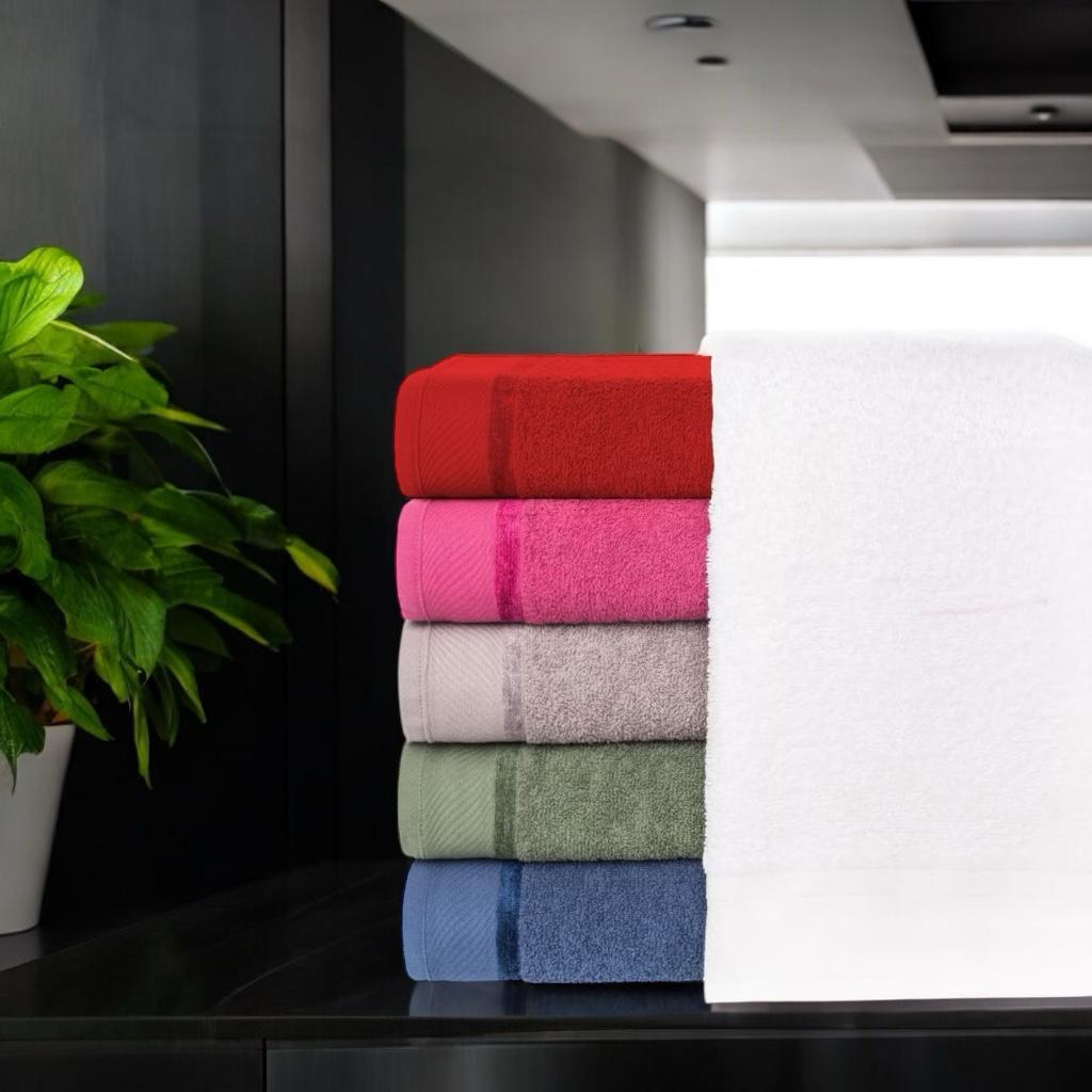 Kit 5 Toalhas Rosto Canada 100% Algodão 70x45cm Cores Sortidas