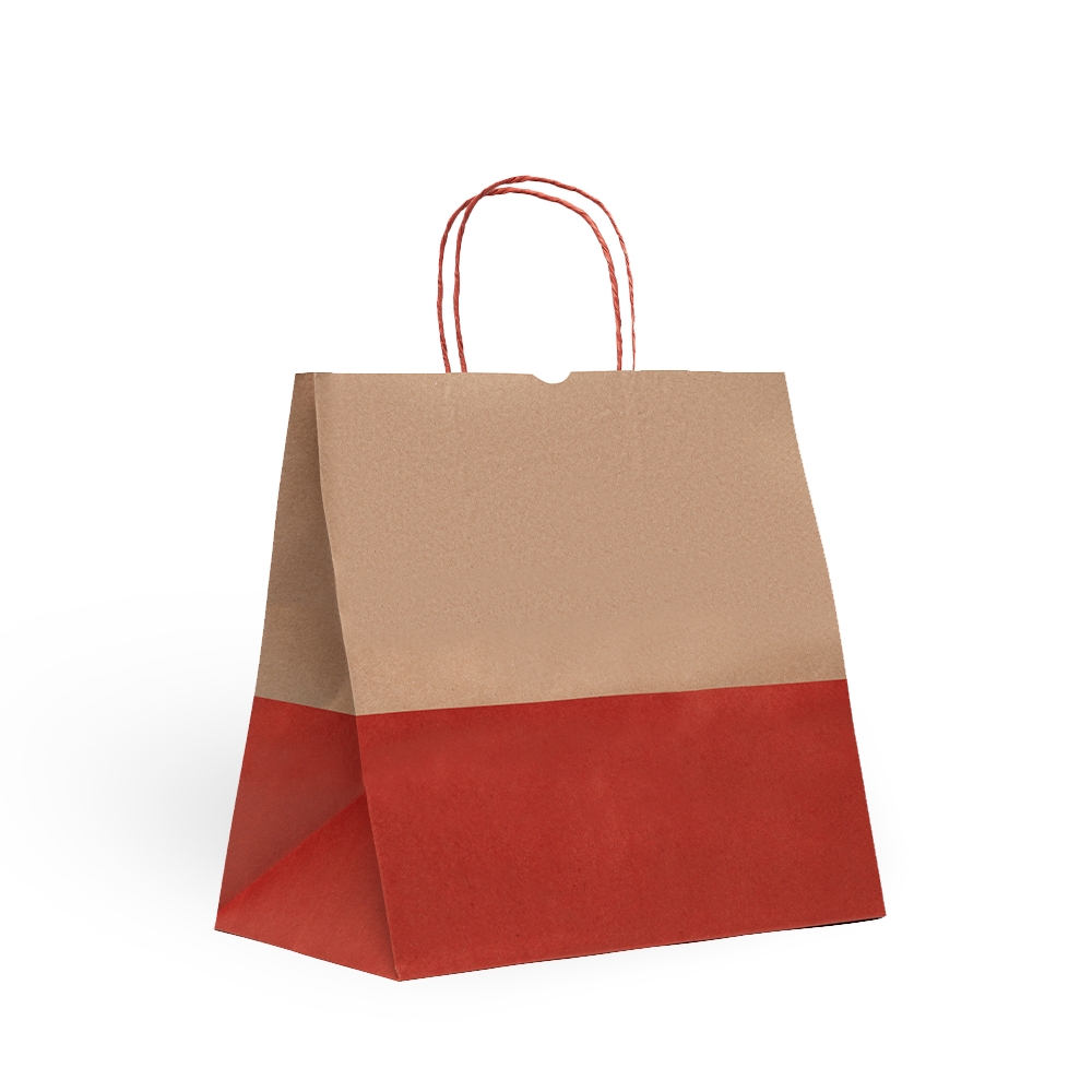 Sacola Papel Kraft Bicolor 30x30x18cm 2052 - Envio imediato em Oferta na Shopee