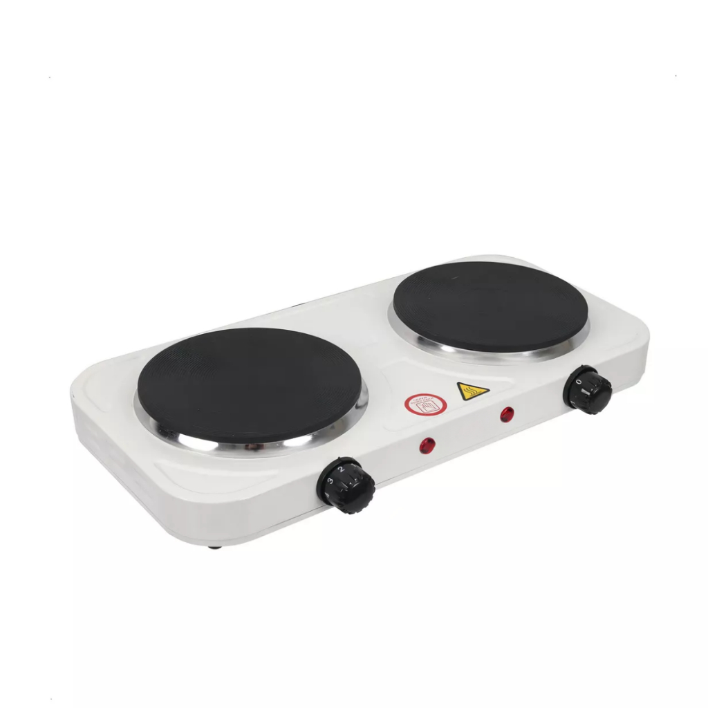Fogareiro 2 Bocas Disco Fogão Elétrico 2000 Watts Cooktop Camping Viagem Acampamento