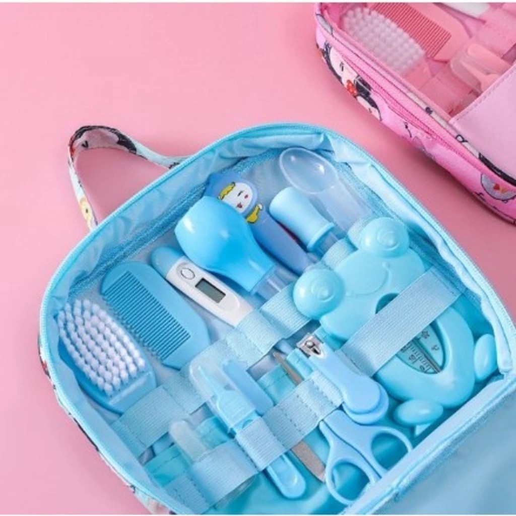 Detalhes do Kit 13 Higiene Cuidado Bebê Recém Nascido Essencial 13 Peças Cuidados Cortador Escova Cabelo Pente