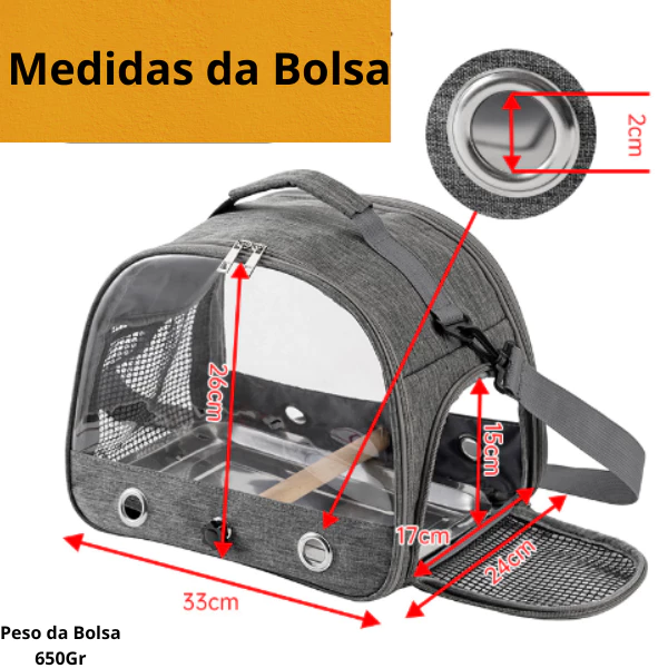 Bolsa Mala Gaiola Portátil para Pássaros — foto 8