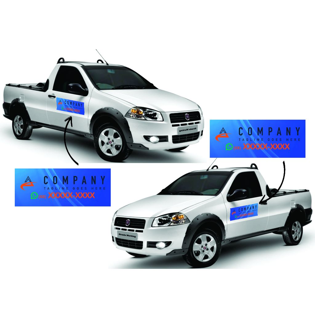 Adesivo Imã Para Carro porta Empresa Personalizado Imantado Resistente Prático Durável