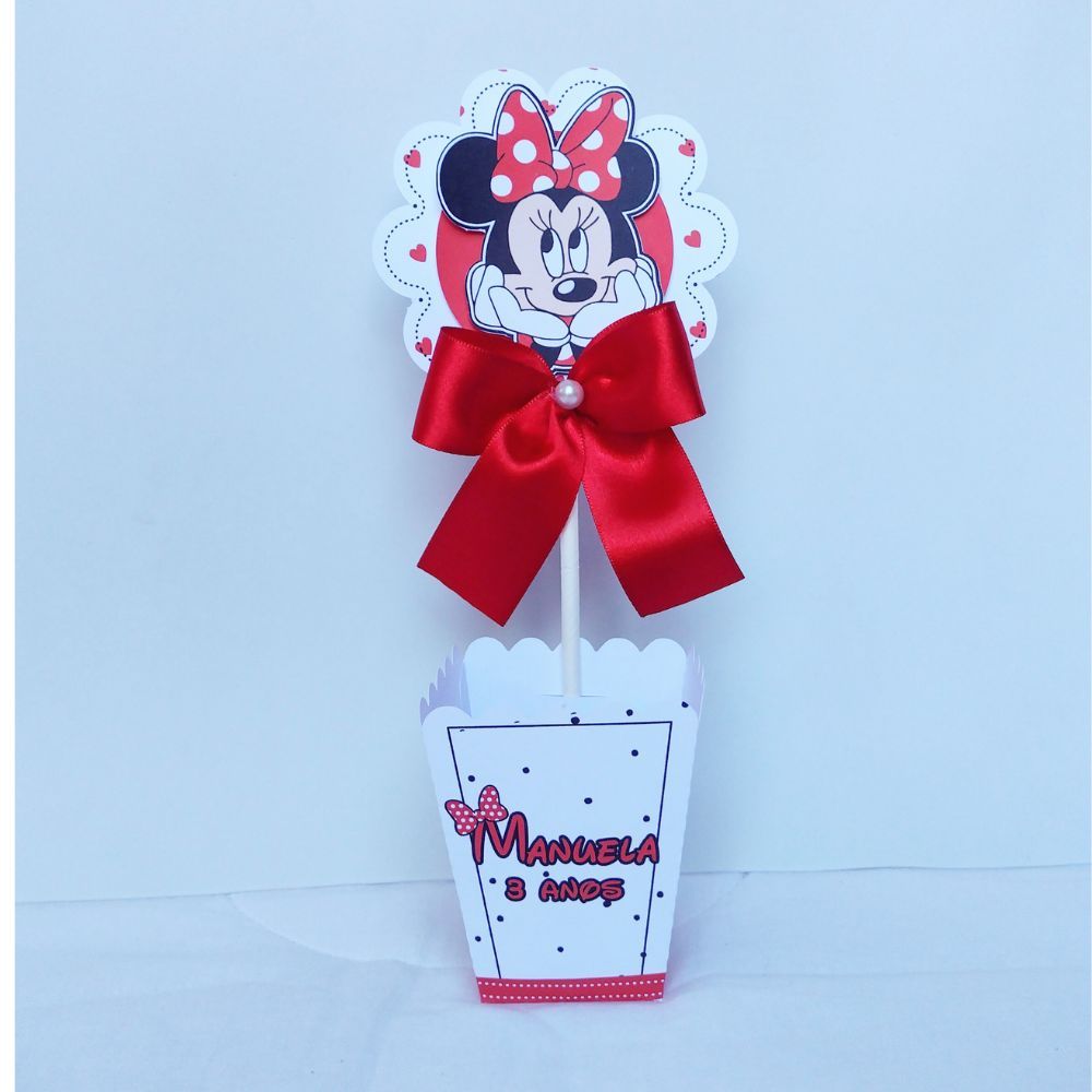 Centro de mesa para lembrancinha Minnie / Lembrancinha Personalizada Minnie / Aniversário Infantil  / kit festa Minnie