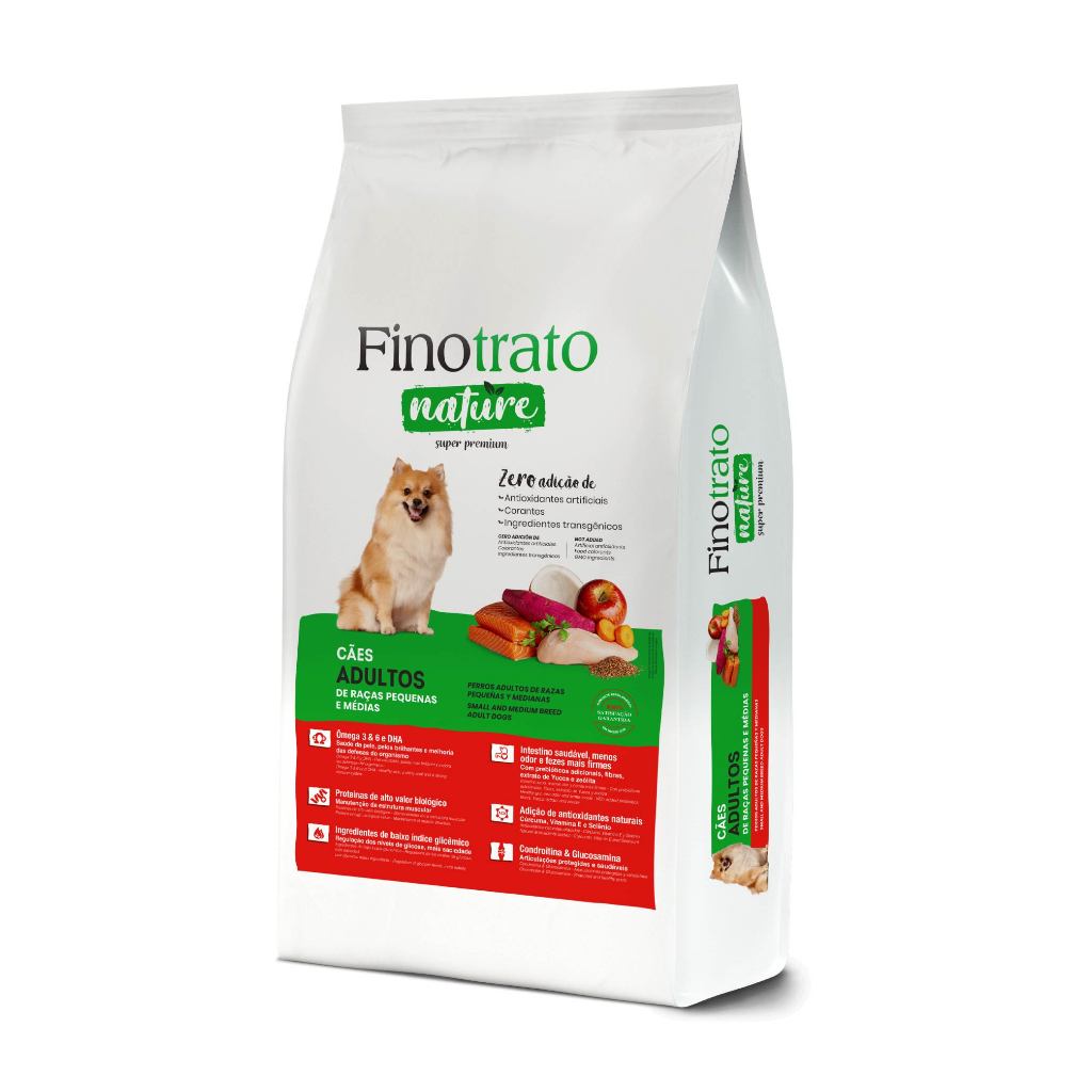 Ração Finotrato Nature para Cães Adultos de Raças Pequenas e Médias 1kg