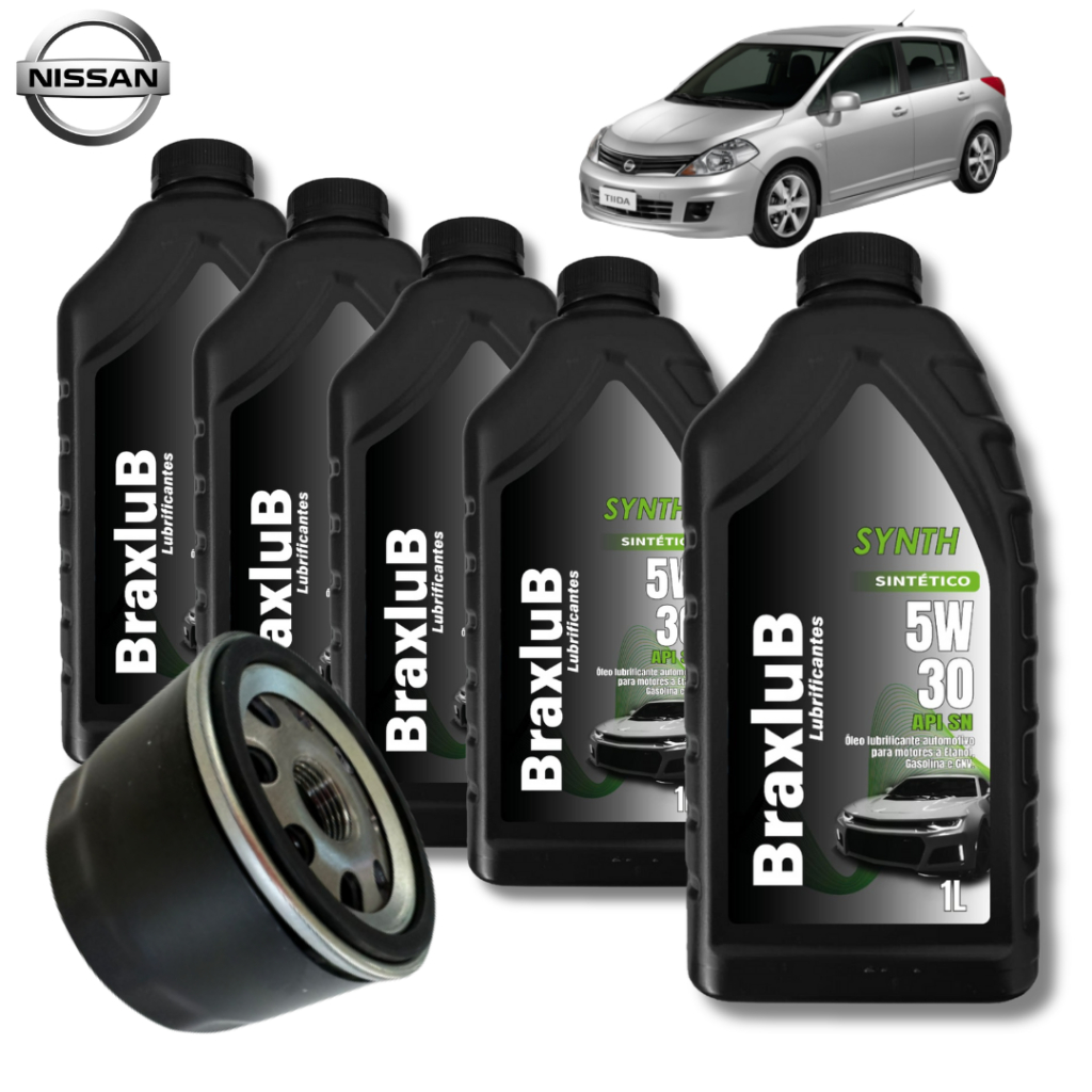 KIT TROCA DE ÓLEO NISSAN TIIDA 1.8 (5W30 + FILTRO TO1742)