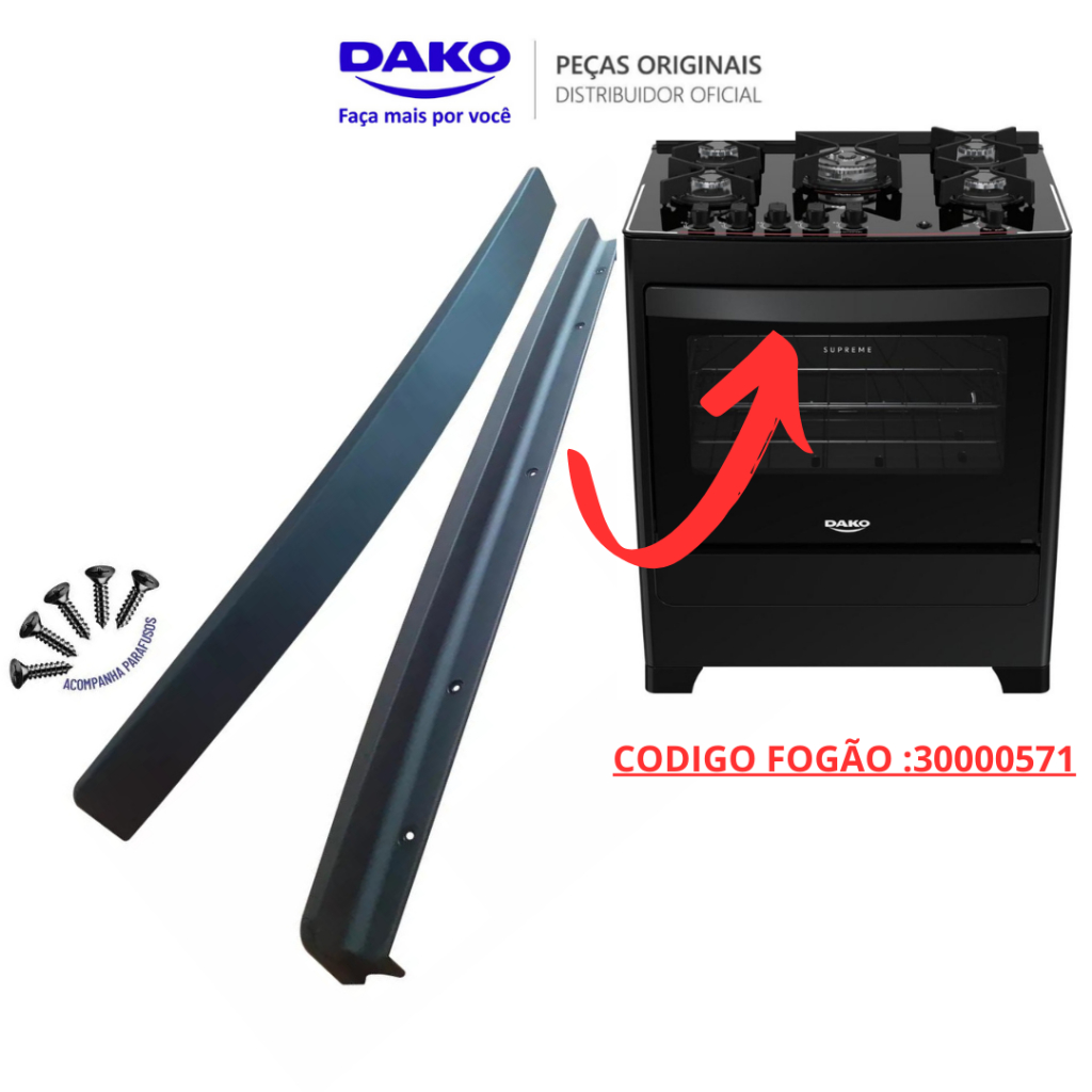 PUXADOR FOGÃO + PARA FUSOS DAKO SUPREME 5 BOCAS 300000570/571/755 PROMOÇÃO!!!