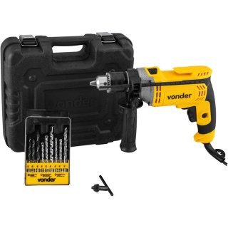 Furadeira Impacto 1/2 Vonder FIV709 Com 9 Brocas em Oferta na Shopee