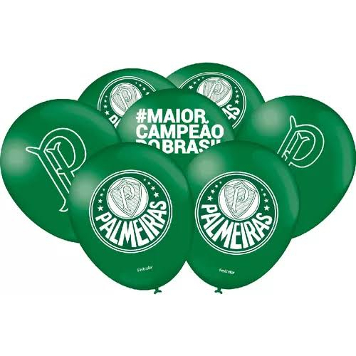 Balão Palmeiras N°9 Bexiga Palestra Itália 25un Licenciado VERDE