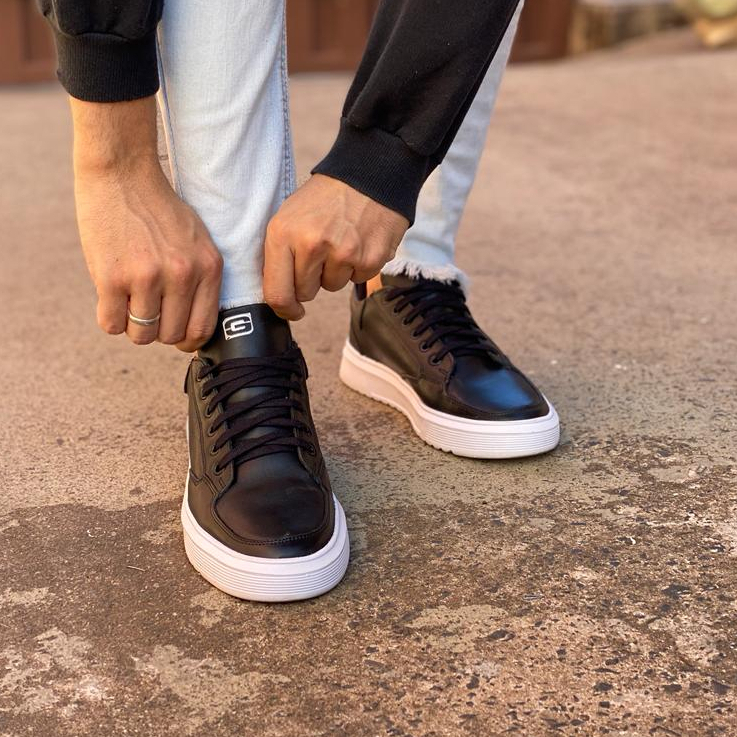 Tênis masculino casual sneaker sola alta leve e com estilo Casual Na Promoção — imagem 2 de 2