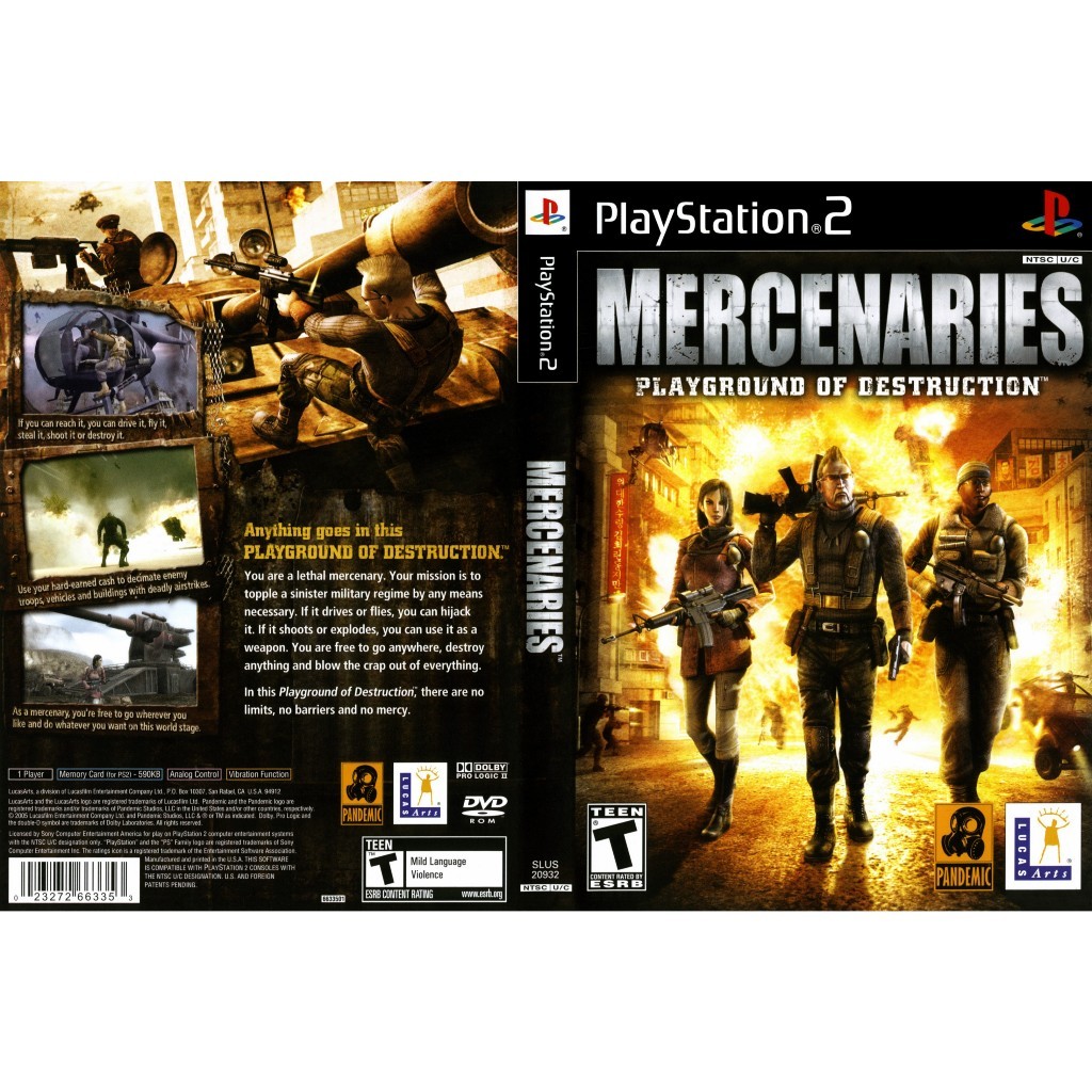 Mercenaries Playground of Destruction jogo playstation ps2