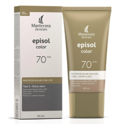 Protetor Solar Facial FPS 70 Episol Tom 1 Ext Claro 40ml