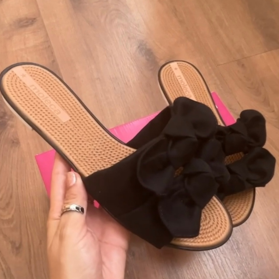 Rasteirinha Moleca laço feminina confortável para o verão Moleca em Oferta na Shopee