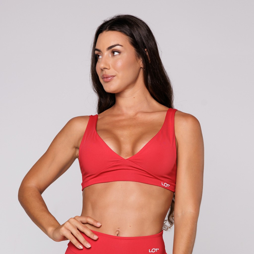 Top Poliamida Fitness Decote V Costas Abertas Lot Fitness em Oferta na Shopee