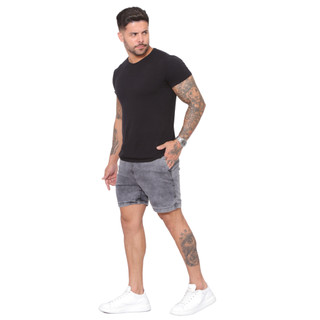 Short Bermuda Jogger Masculino com Elastico na Cintura Grafite