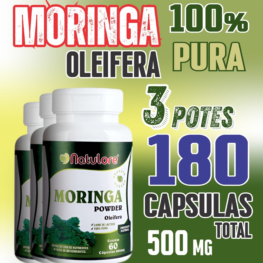 Suplemento Moringa Oleifera - planta da vida - 500mg 60  Original Alta Qualidade
