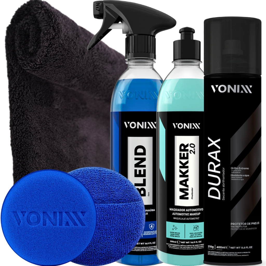 Kit Pintura Vonixx Cera Blend Makker Durax Pneu Pretinho - Spare Parts and Accessories for Vehicles