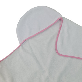 Toalha De Banho Para Bebe Com Capuz Forrada Com Fralda Lisa Com Viés Colorido em Oferta na Shopee