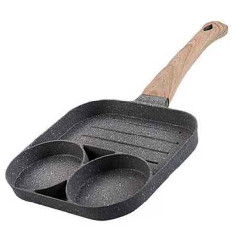 Frigideira Antiaderente 3 em 1 com Divisórias