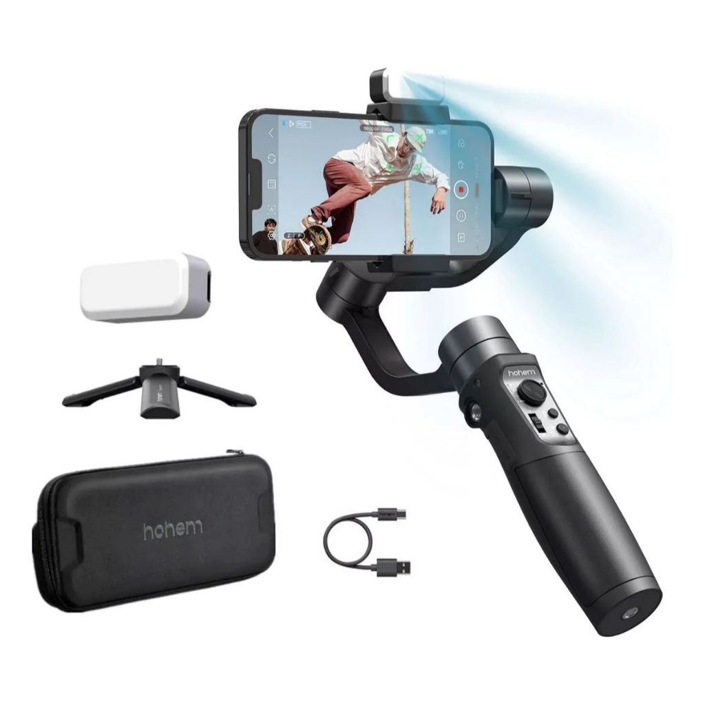 Gimbal Celular Estabilizador Isteady Mobile + Kit  Hohem Cor Preto