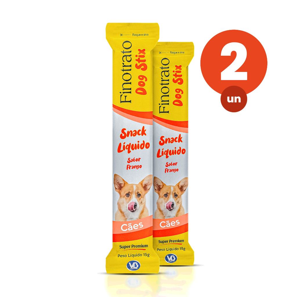 Kit 2 Dog Stix Petisco para Cães Super Premium Sabor Frango 15g Finotrato em Oferta na Shopee