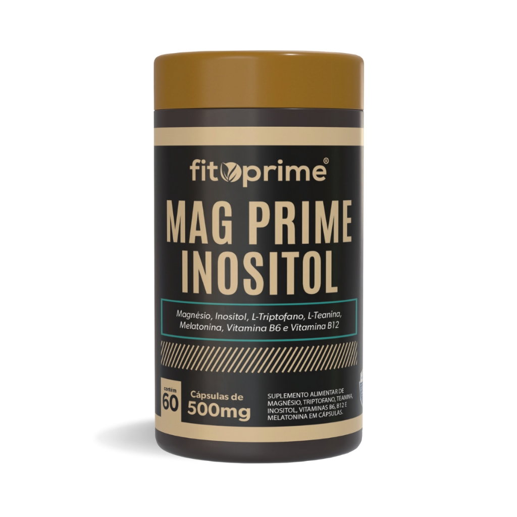 Mag Prime Inositol Com L-Triptofano, L-Teanina, Vitaminas B6 e B12 60 Cápsulas