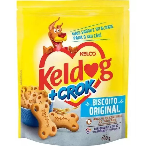Biscoito Keldog +crok Original Para Cães Adultos 400g em Oferta na Shopee