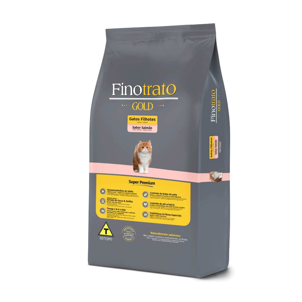 Ração Finotrato Gold Super Premium Para Gatos Filhotes Sabor Salmão 1kg