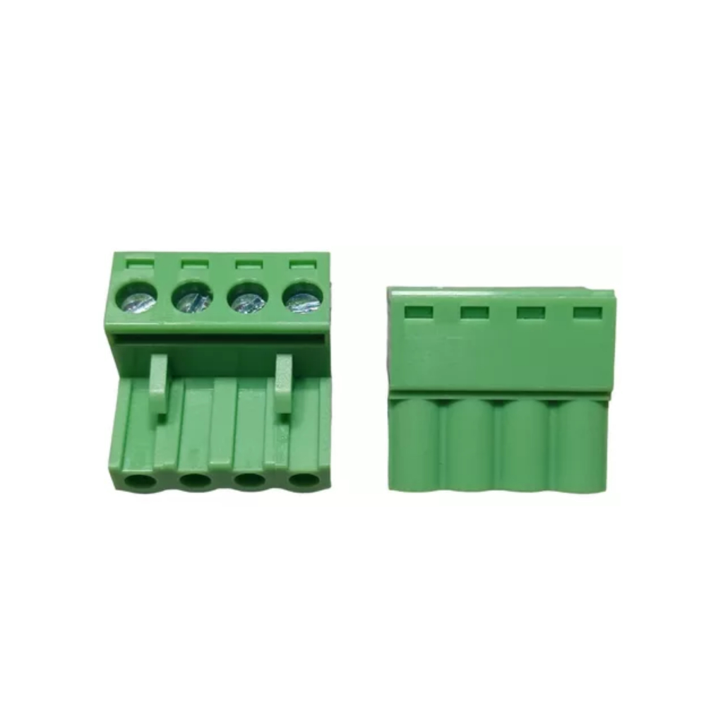 KIT COM 20 PEÇAS CONECTOR BORNE KF2EDGK 4 VIAS PASSO 5.08 90 GRAUS MARCA KEFFA
