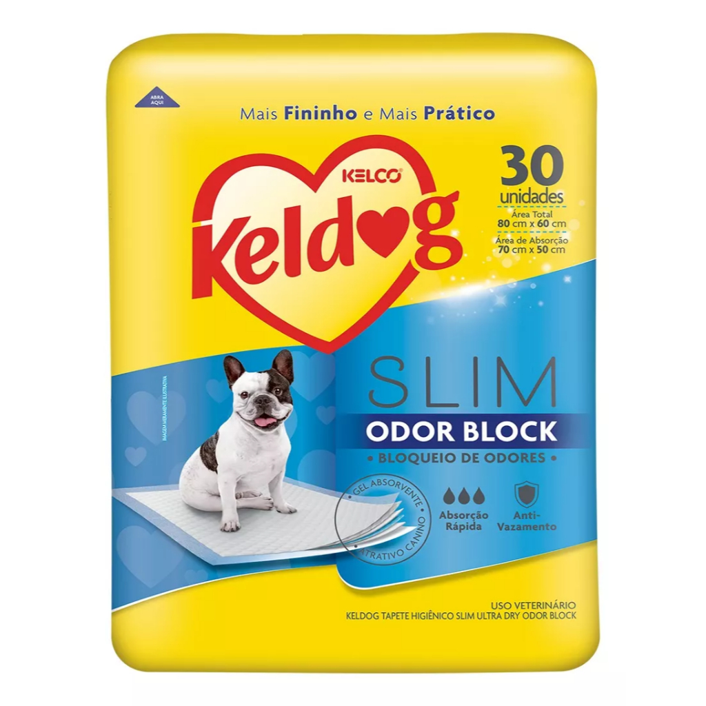 Tapete Higiênico Slim Odor Block 30 Unidades 80x60