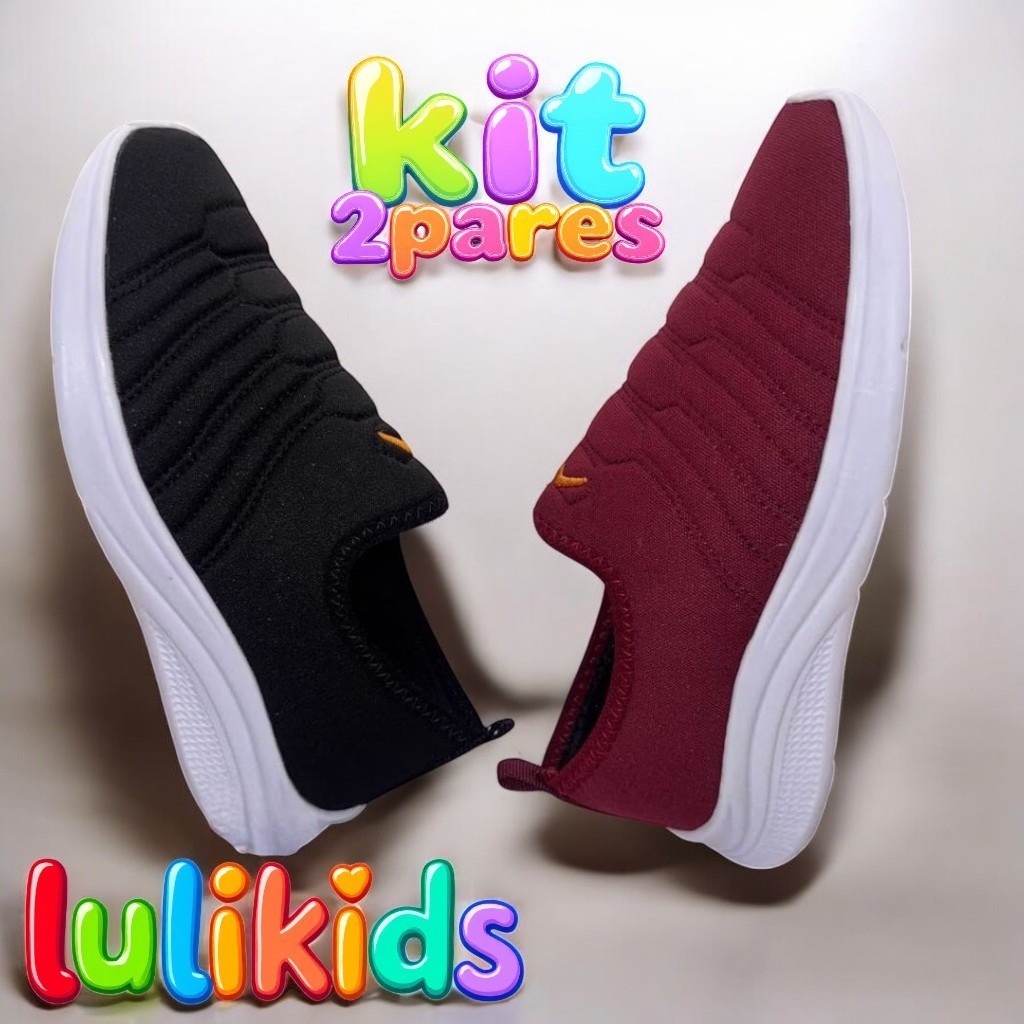 Kit 2 Pares, Tenis Calce Facil Adulto Feminino