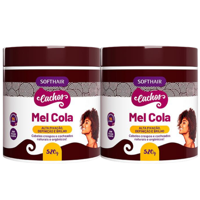 Gelatina Mel Cola Alta Fixação Cachos 520g Softhair 2 Unidades em Oferta na Shopee