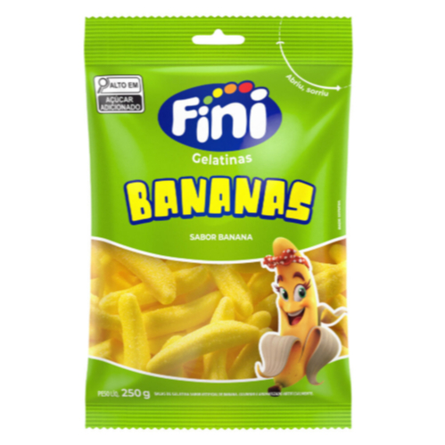Bala Fini Gelatina Banana 250gr