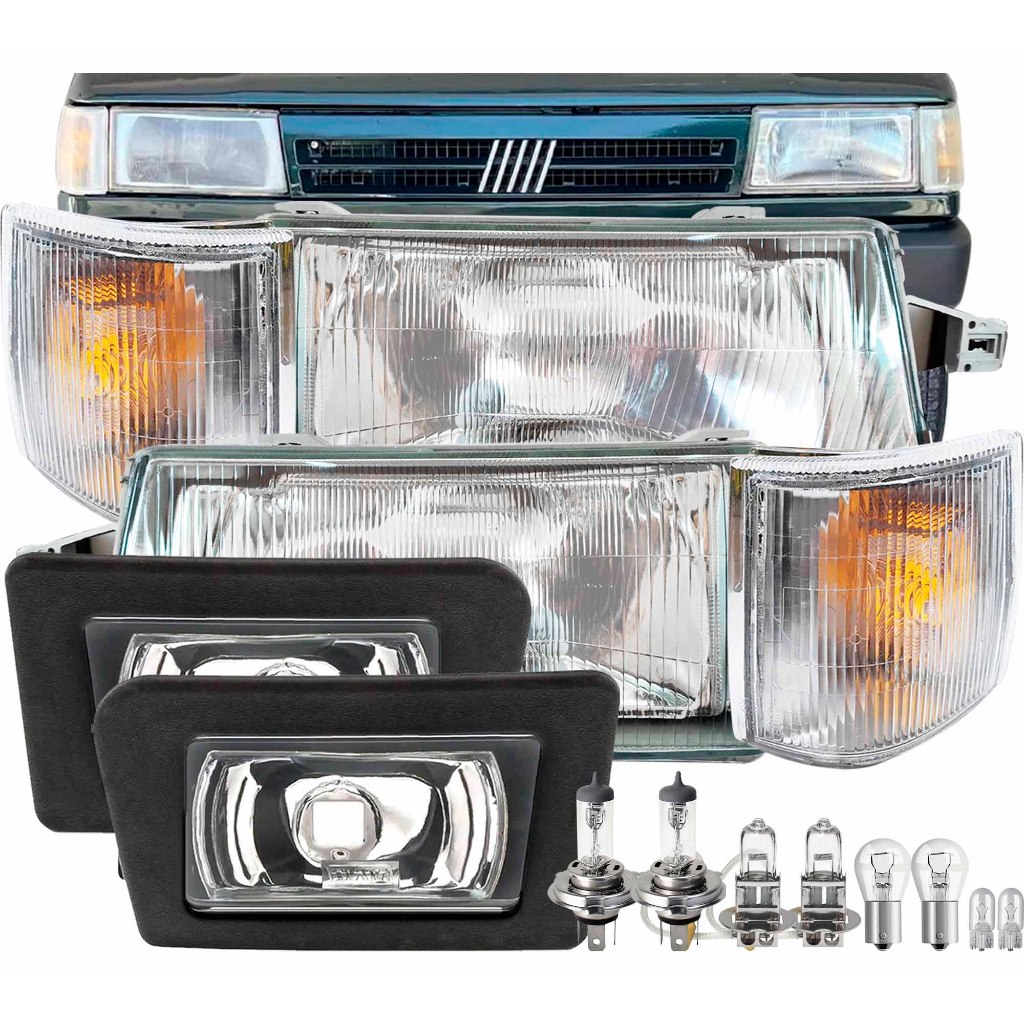 Farol Uno 91 92 93 94 95 96 97 98 99 A 2003 Farol Milha Lente Vidro Seta Cristal Lâmpadas Halógenas