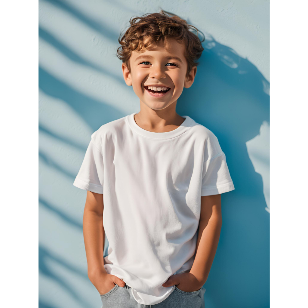Camiseta Busa Escolar Infantil Branca Básica Menino Menina Lisa - Infantil 100%algodão - 2 ao 14