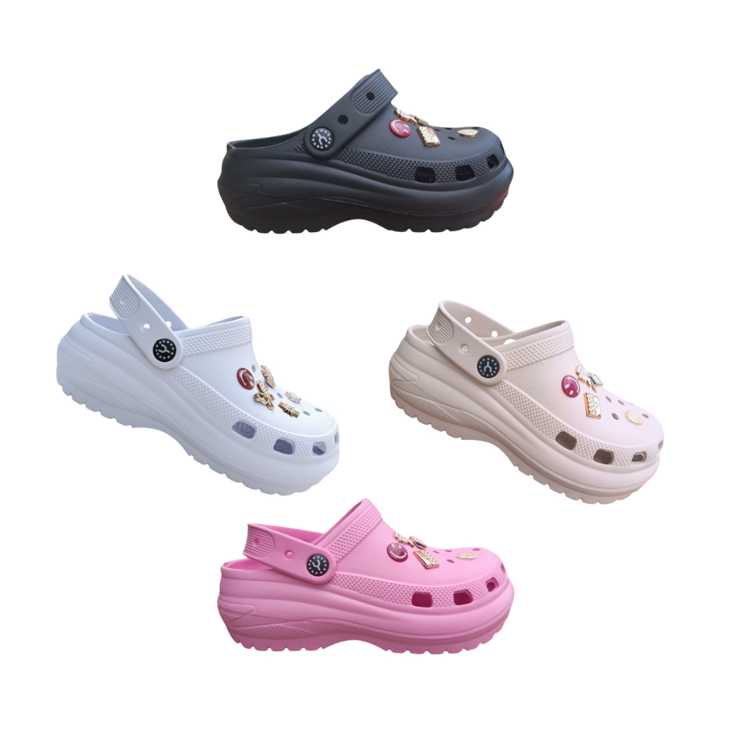 Babuche Sandália Plataforma Alta Nuvem Pins Botons Macia Conforto em Oferta na Shopee