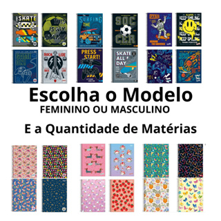 Kit 4 Cadernos Pepper/Hit/Spice Universitário 1 ou 10 Matérias - Tilibra em Oferta na Shopee
