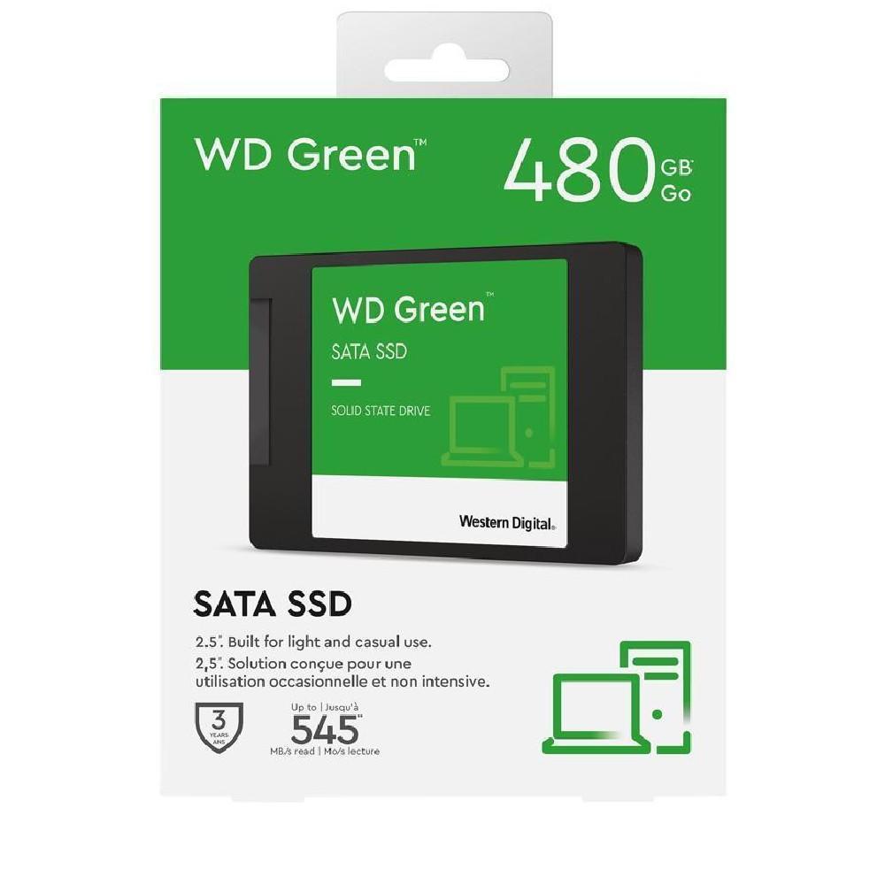 SSD WD Green 480gb 2.5" Int SATA 3 - WDS480G3G0A - WESTERN DIGITAL - Original Lacrado
