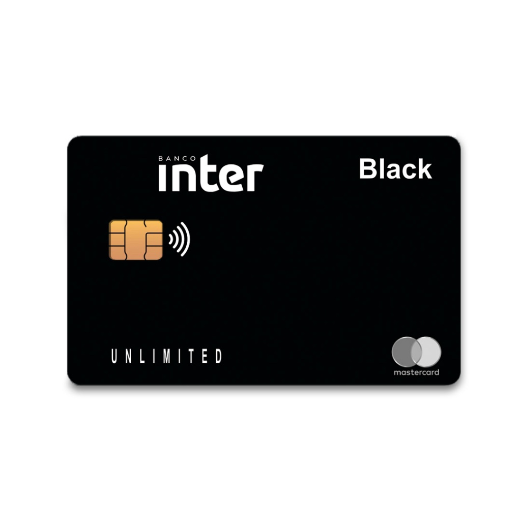 Adesivo Pelicúla Skin para Cartão de Crédito e Débido Removível Frente e Verso Black Inter Silver L