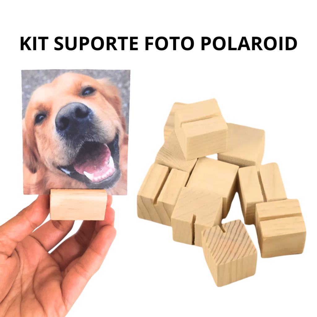 Kit 10 Mini Suporte Porta Retrato Madeira Foto Polaroid Decoração Lembrancinha Casamento Festa em Oferta na Shopee