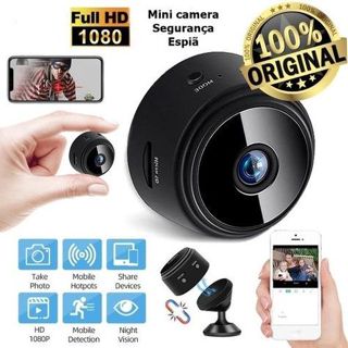 Mini Câmera Espiã wifi monitoramento e vigilancia com visao noturna e escuta completa em Oferta na Shopee